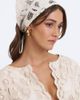 Miss Circle Miss Circle Janie Cotton Lace Triangle Head Scarf in Beige, Women's at Urban Outfitters - 1