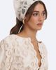 Miss Circle Miss Circle Janie Cotton Lace Triangle Head Scarf in Beige, Women's at Urban Outfitters - 2