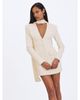 Miss Circle Miss Circle Jeannie Cream Blazer Mini Dress with Scarf - 4