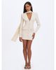 Miss Circle Miss Circle Jeannie Cream Blazer Mini Dress with Scarf - 5