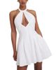Miss Circle Miss Circle Jordyn Cotton Poplin Keyhole Halter Mini Dress - 1