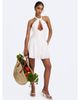 Miss Circle Miss Circle Jordyn Cotton Poplin Keyhole Halter Mini Dress - 3