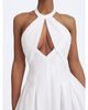 Miss Circle Miss Circle Jordyn Cotton Poplin Keyhole Halter Mini Dress - 4