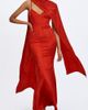 Miss Circle Miss Circle Kelsey Croc-Embossed Maxi Dress with Scarf in Scarlet, Women's at Urban Outfitters - 2