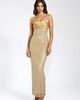 Miss Circle Miss Circle Lainey Pearl Beaded Satin Sequin Strapless Maxi Gown - 4