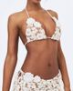 Miss Circle Miss Circle Leila Floral Crochet Bikini Top in White, Women's at Urban Outfitters - 2