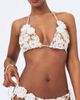 Miss Circle Miss Circle Leila Floral Crochet Bikini Top in White, Women's at Urban Outfitters - 4