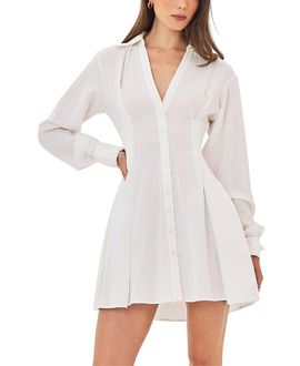 Miss Circle Miss Circle Nanette Lyocell Poplin Shirt Mini Dress