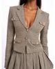 Miss Circle Miss Circle Oakley Plaid Preppy Style Blazer Jacket - 5