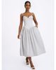 Miss Circle Miss Circle Olea Striped Cotton Poplin Ruched Midi Dress - 2