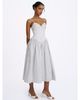 Miss Circle Miss Circle Olea Striped Cotton Poplin Ruched Midi Dress - 3