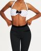 Miss Circle Miss Circle Olivea Polka Dot Bowtie Halter Bikini Top in White at Urban Outfitters - 2