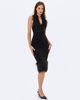Miss Circle Miss Circle Onalee Croc-Embossed Velvet Fur Midi Dress - 2