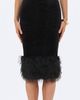 Miss Circle Miss Circle Onalee Croc-Embossed Velvet Fur Midi Dress - 5