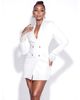 Miss Circle Miss Circle Quilla Feather Crystal Sleeve Backless Blazer Dress - 5