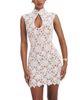 Miss Circle Miss Circle Quinley Cotton Lace Teardrop Neckline Mini Dress - 1