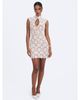 Miss Circle Miss Circle Quinley Cotton Lace Teardrop Neckline Mini Dress - 6