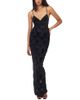 Miss Circle Miss Circle Quinsley Velvet Crystal Lace Maxi Dress - 1