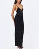 Miss Circle Miss Circle Quinsley Velvet Crystal Lace Maxi Dress - 5