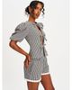 Miss Circle Miss Circle Qutayla Gingham Lace Trim Shorts - 3