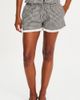 Miss Circle Miss Circle Qutayla Gingham Lace Trim Shorts in Black, Women's at Urban Outfitters - 1