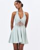Miss Circle Miss Circle Rianna Crinkle Satin Halter Mini Dress - 3