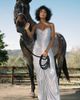 Miss Circle Miss Circle Sable Sweetheart Glitter Mermaid Maxi Dress in Silver, Women's at Urban Outfitters - 1