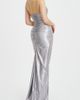 Miss Circle Miss Circle Sable Sweetheart Glitter Mermaid Maxi Dress in Silver, Women's at Urban Outfitters - 4