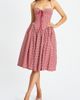 Miss Circle Miss Circle Susanna Cotton Gingham Drop Waist Midi Dress in Red, Women's at Urban Outfitters - 1