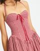 Miss Circle Miss Circle Susanna Cotton Gingham Drop Waist Midi Dress in Red, Women's at Urban Outfitters - 2