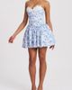 Miss Circle Miss Circle Taleah Floral Print Linen Mini Dress in Blue Floral Print, Women's at Urban Outfitters - 2