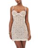 Miss Circle Miss Circle Taliyah Braided-Strap Chunky Lace Mini Dress - 1