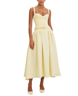 Miss Circle Miss Circle Tiana Sweetheart Belted Midi Dress