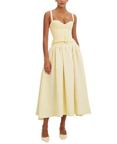 Miss Circle Miss Circle Tiana Sweetheart Belted Midi Dress