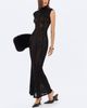 Miss Circle Miss Circle Tyanna Backless Burnout Velvet Mesh Mermaid Maxi Dress - 3
