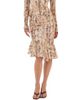 Miss Circle Miss Circle Umarah Reptile Print Asymmetrical Ruffled Skirt - 1