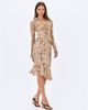 Miss Circle Miss Circle Umarah Reptile Print Asymmetrical Ruffled Skirt - 4