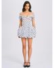 Miss Circle Miss Circle Umika Off Shoulder Polka Dots Bubble Hem Mini Dress - 6