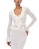 Miss Circle Miss Circle Urva Crochet Ruffle Front Button Top - 1