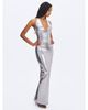 Miss Circle Miss Circle Valeska Foil Plunging Sheath Maxi Dress - 5