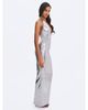Miss Circle Miss Circle Valeska Foil Plunging Sheath Maxi Dress - 6