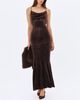 Miss Circle Miss Circle Veronique Croc-Embossed Velvet Cowl Neck Mermaid Maxi Dress - 2