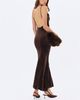 Miss Circle Miss Circle Veronique Croc-Embossed Velvet Cowl Neck Mermaid Maxi Dress - 5