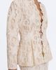 Miss Circle Miss Circle Wenley Cotton Lace Puff Sleeve Cinched Top in Beige, Women's at Urban Outfitters - 3
