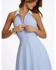 Miss Circle Miss Circle Winslet Striped Cotton Poplin Halter Maxi Dress - 3