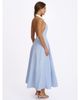 Miss Circle Miss Circle Winslet Striped Cotton Poplin Halter Maxi Dress - 5