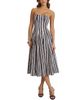 Miss Circle Miss Circle Wyanne Linen Striped Strapless Midi Dress - 1
