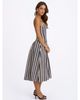 Miss Circle Miss Circle Wyanne Linen Striped Strapless Midi Dress - 5