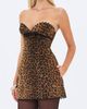 Miss Circle Miss Circle Ximena Cheetah Sweetheart Mini Dress in Cheetah, Women's at Urban Outfitters - 3