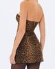 Miss Circle Miss Circle Ximena Cheetah Sweetheart Mini Dress in Cheetah, Women's at Urban Outfitters - 4